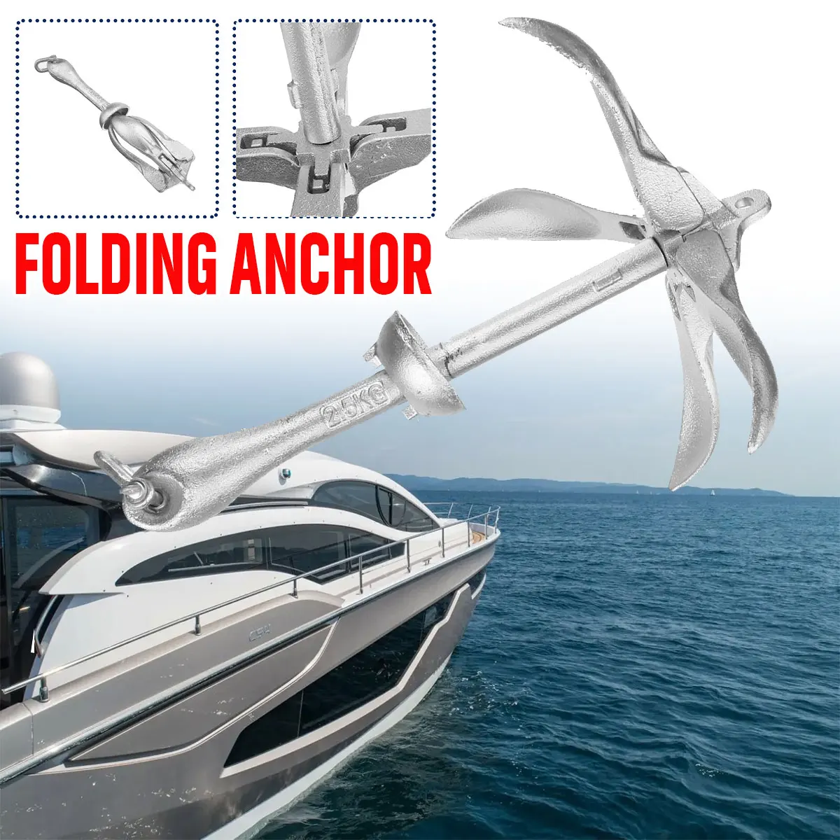 2.5KG/3.2KG For Marine Yacht F - Fishing Boat Anchor 评论和价格